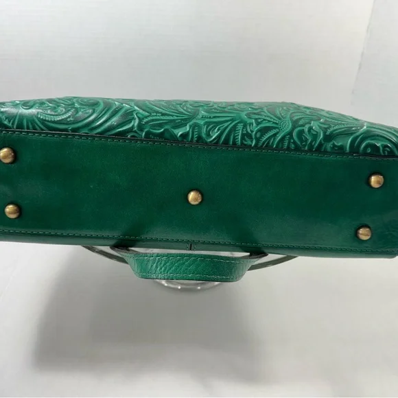 Patricia Nash Poppy ToteNash Green Tooled Leather - Picture 5 of 6